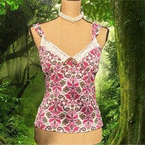 Vintage Boho fairycore y2k floral Tank Top camisole